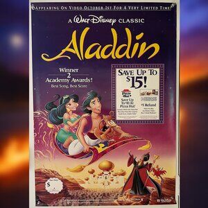 ALADDIN (1992) - ORIGINAL SINGLE SIDED VIDEO STORE MOVIE POSTER
